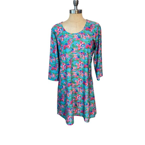 Kaeli Smith Dresses & Skirts - Kaeli Smith Elephant Print Tunic Dress XL